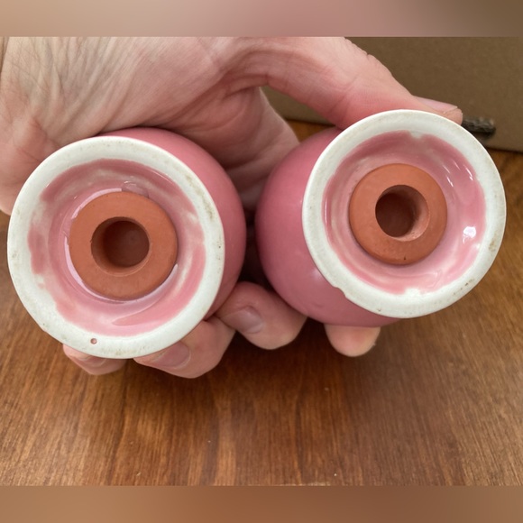 Vintage Fiestaware Pink Ball Round Salt & Pepper Shaker Retro - Picture 4 of 5